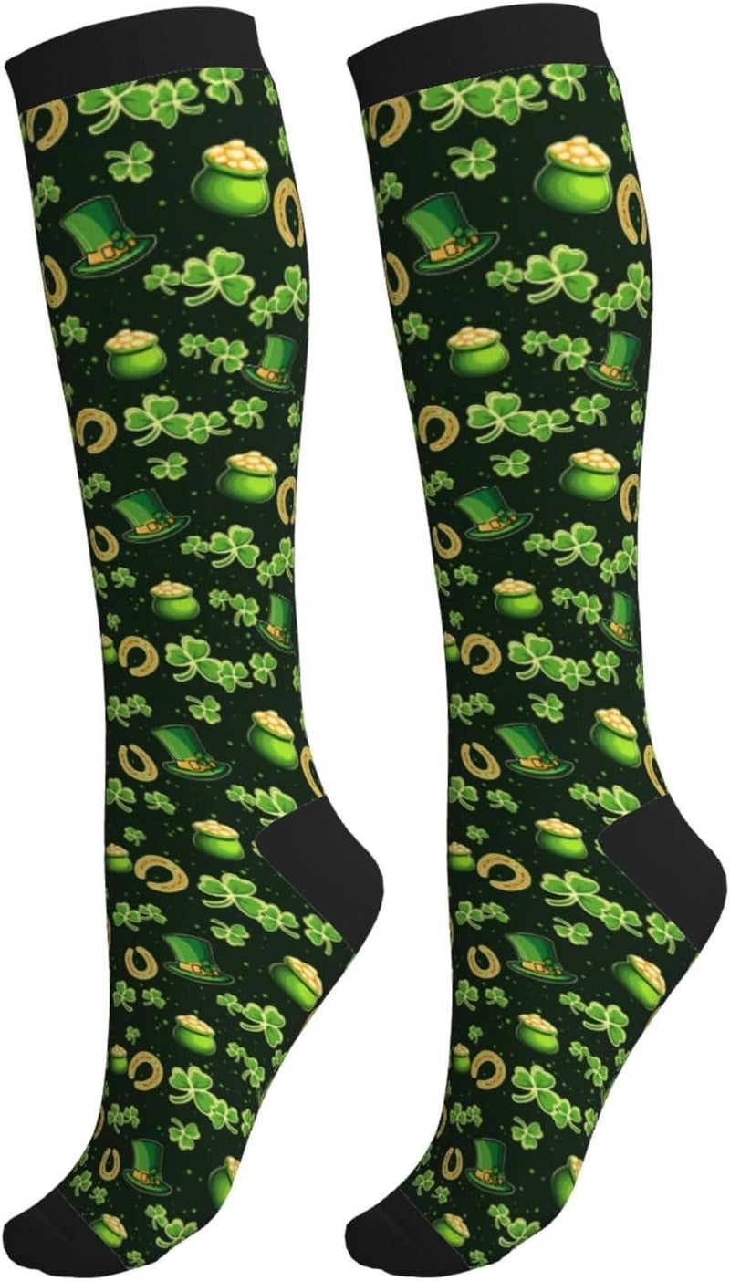 thmnj Compression Socks Knee High Support Socks for Women Men Circulation Stockings for Athletic Running Cycling Flying - Image 1